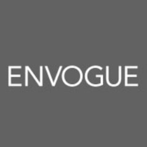 The Envogue International LLC logo features a stylized emblem with the brand name in a modern font against a solid dark