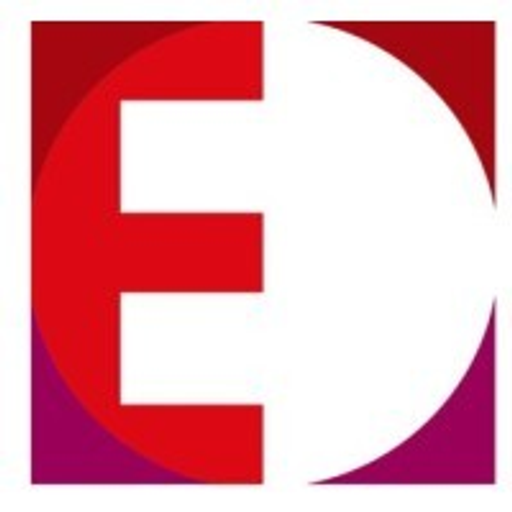 Essentra components logo features a white square with a bold red outline conveying a modern and professional brand identity