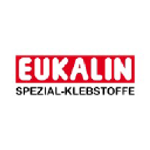 A red and white eukalincorp logo featuring stylized letters and a solid background representing the brand identity