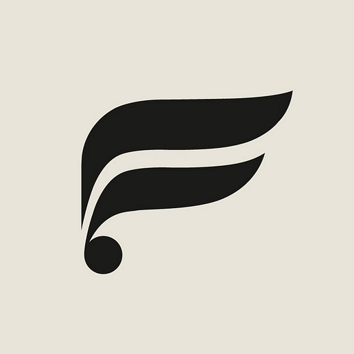 A stylized black circle with a small white dot represents the Fabletics logo signifying a brand emblem and circular design