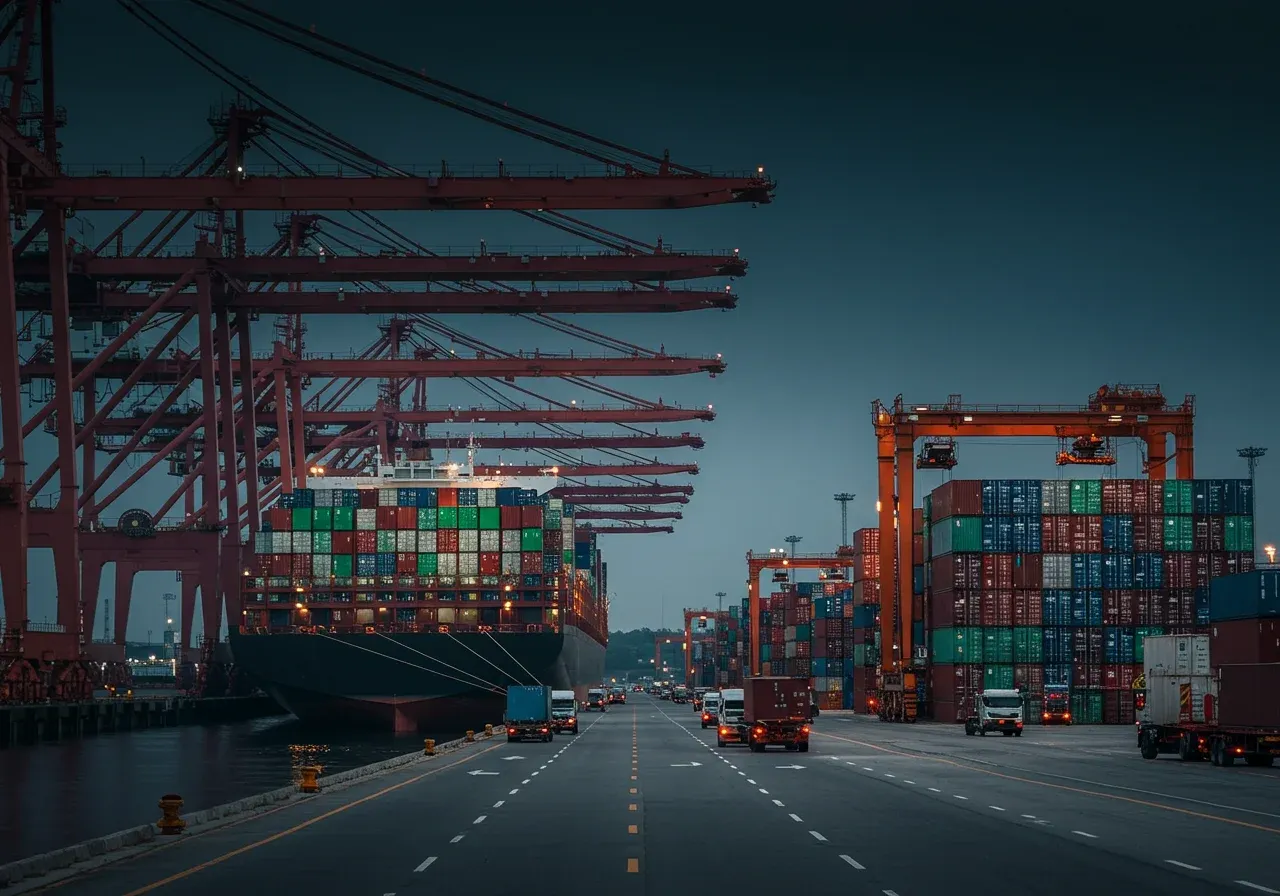 Container Ship in Port