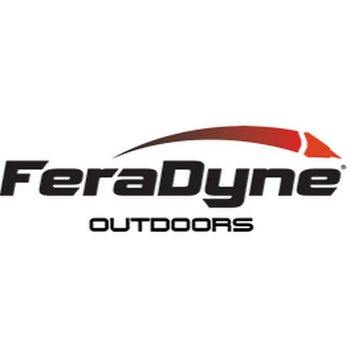 Feradyne Outdoors LLC logo features a stylized outdoor scene with mountains and a prominent blue sky and logo text