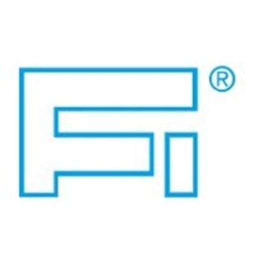 A blue stylized F logo representing Fidelity Investments stands prominently against a white background