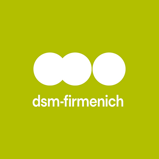 Firmenich logo featuring a stylized green and white chemical structure representing the companys branding and focus on