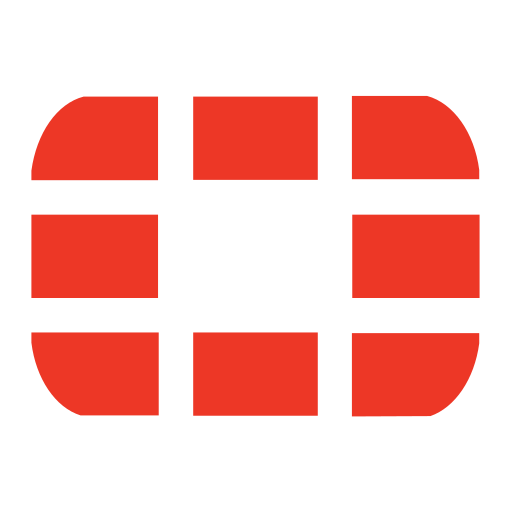 A Fortinet logo featuring a stylized shield with red and white elements representing security and protection is displayed