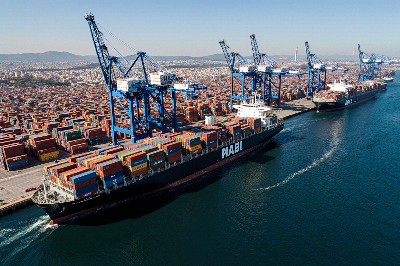 Barcelona, Spain - International Container Port Hub, image size:1536x1024