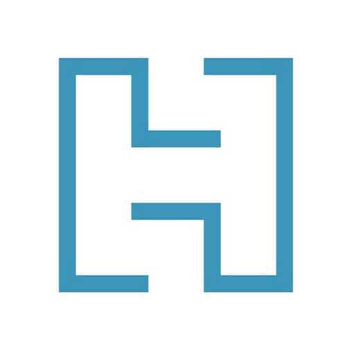 Hachette logo depicts a stylized book formed by interlocking blue shapes representing the groups brand identity