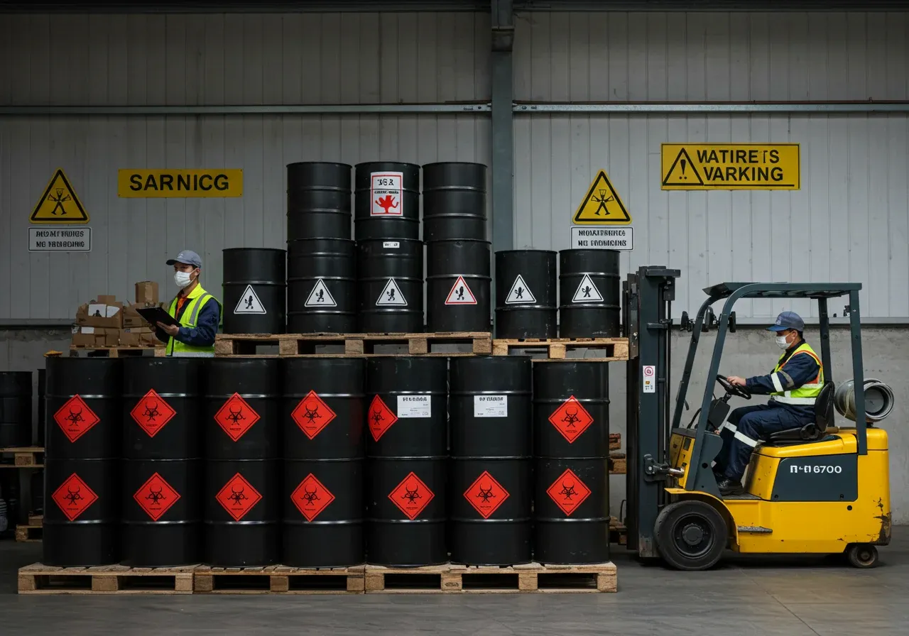 Professional handling of hazardous materials in transit