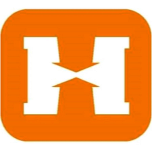 The Hodges Warehouse logo features a white square with a white outline of a shipping crate inside
