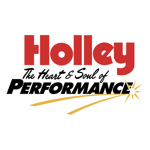 Holley Performance Products logo featuring a red and white design with the company name and stylized emblem