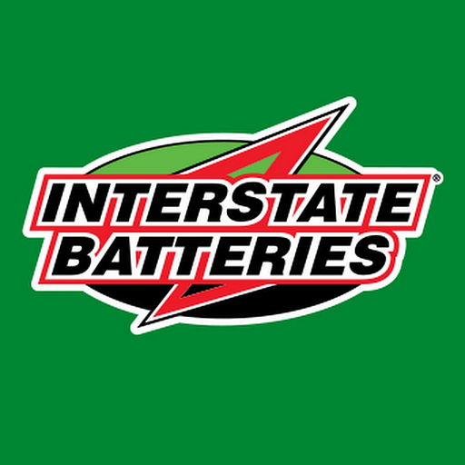 The Interstate Batteries logo displays a red lightning bolt graphic against a black background