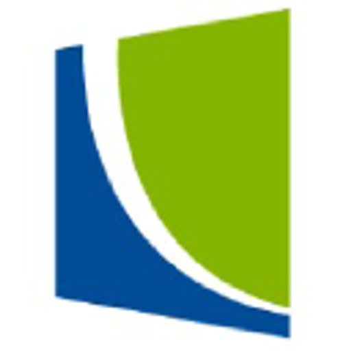 Laufer Group International Ltd logo featuring a blue triangular shape overlaid on a white background