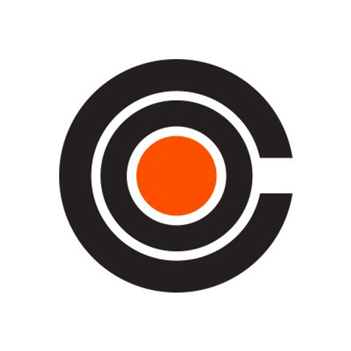 Le Creuset logo featuring a bold orange circle within a black background representing the brands iconic design and color