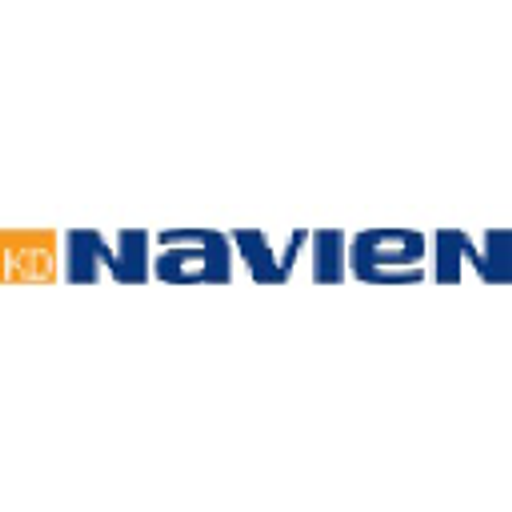 Navien Inc logo displays the companys name in bold navy blue against a white background