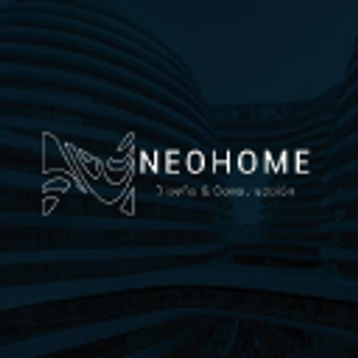 A stylized logo featuring the word Neo in a modern font with a distinct horizontal line separating the two words