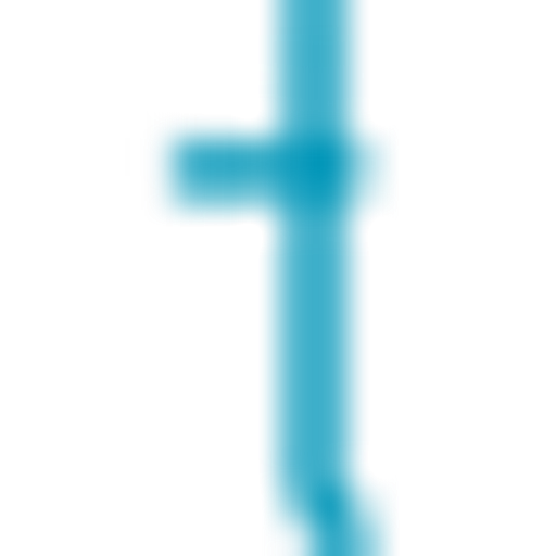 A blue extruded logo design featuring a stylized shape resembling a Pennsylvaniathemed element