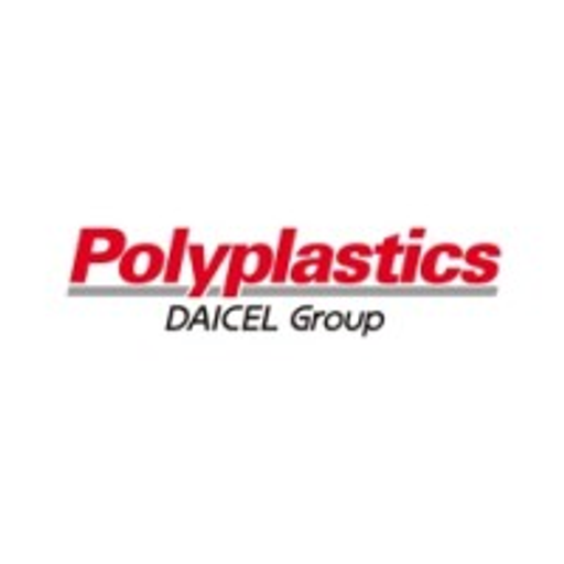 The Polyplastics USA Inc logo displays a stylized blue and white geometric design representing innovative plastic solutions