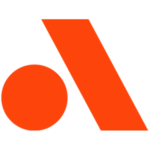 A bold red diagonal stripe intersects a solid red circle representing Radio Systems Corps logo