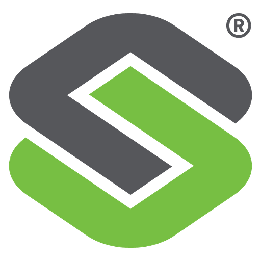 Symbiotic LLC logo features a white geometric shape within a black square representing the companys brand identity