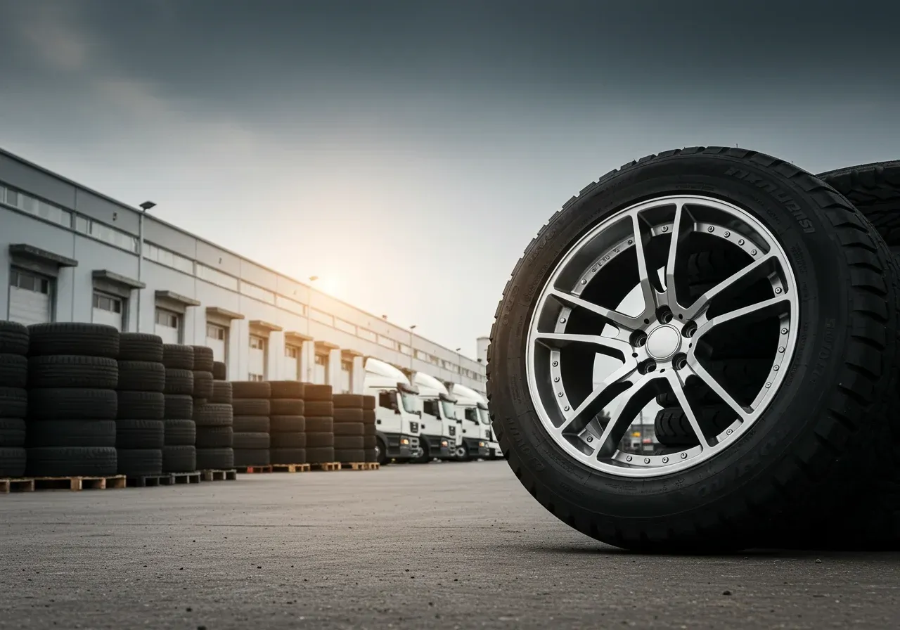 Logistics fleet with advanced tire solutions