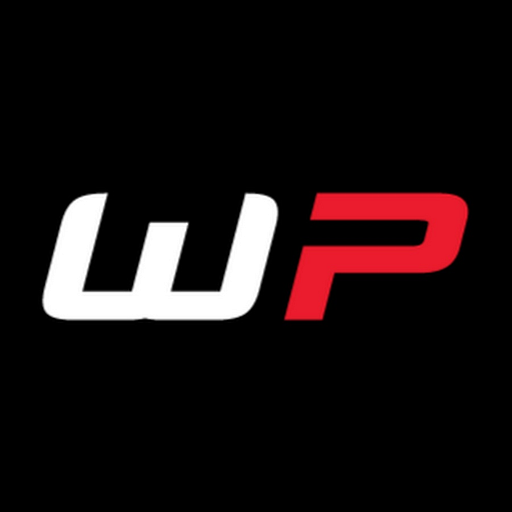A white logo featuring the text Wheel Pros in bold lettering against a red background