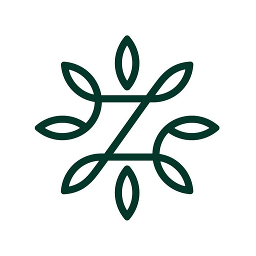 Zinus Inc logo featuring a stylized white snowflake design on a black background representing winter and the companys brand